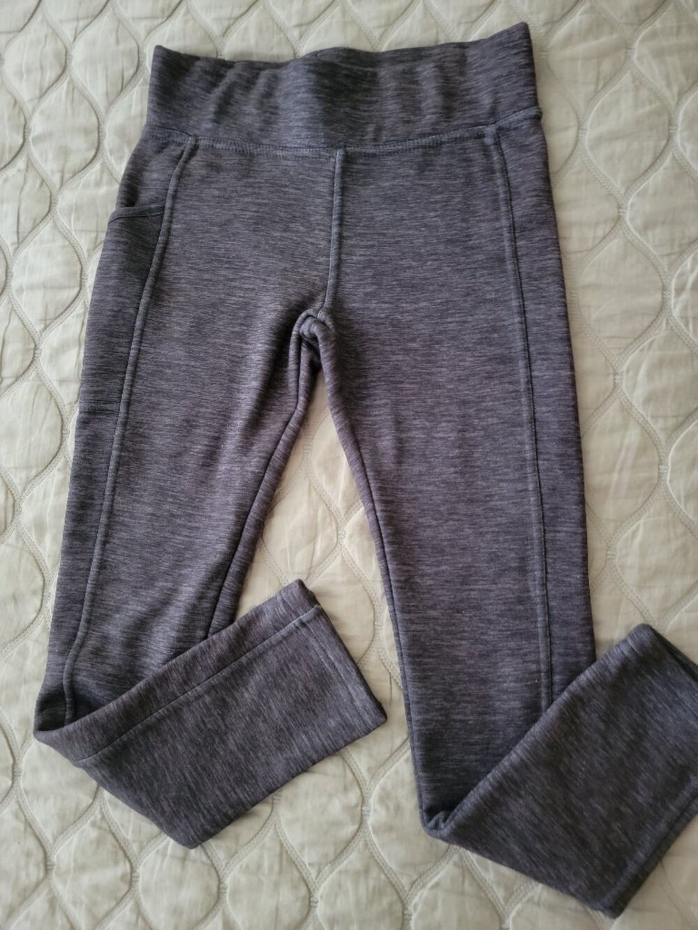 Swiss Alps girls fleece performance leggings w/ pocket, s. 10-12
